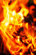 Fire in fireplace