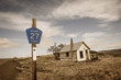 Ghost town by the rural road in Central Oregon