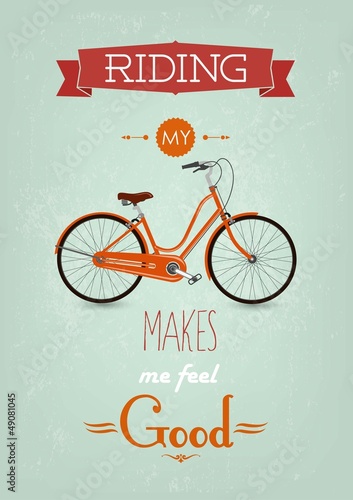Vector: Vintage Retro Bicycle Background Vintage Retro Bicycle Background