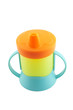 Baby cup- bottle on a white background
