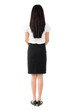 Full body rear view of beautiful Asian girl