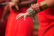 Hindu devotee's hand