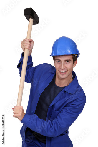 Photo: Man with hammer Man with hammer