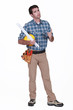 portrait of carpenter looking disgruntled