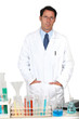 Male researcher in laboratory