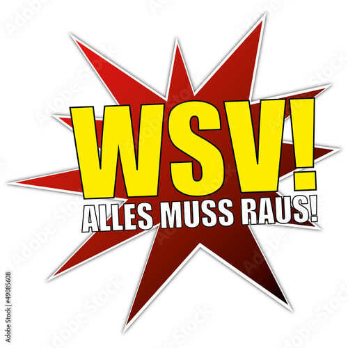 Vector: WSV - Winterschlussverkauf - Rabatt Button / Sticker WSV - Winterschlussverkauf - Rabatt Button / Sticker