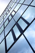 facade of office with reflections