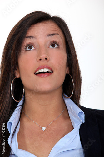 Photo: woman looking surprised woman looking surprised