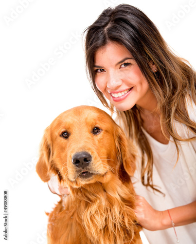 Photo: Happy woman with a dog Happy woman with a dog