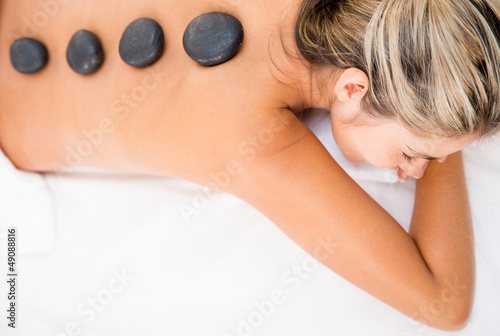 Photo: Woman getting a relaxing massage Woman getting a relaxing massage