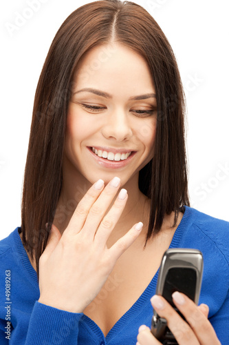 Photo: woman with cell phone woman with cell phone