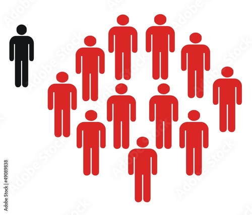 Vector: racism - social exclusion racism - social exclusion