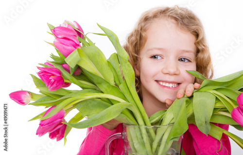 Photo: kind mit blumen kind mit blumen