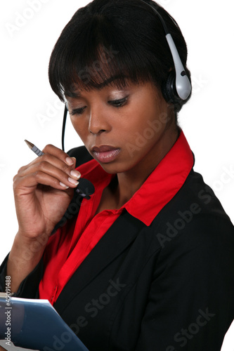 Photo: Call-center agent Call-center agent
