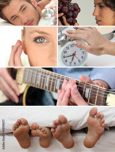 Photo: Waking up themed collage Waking up themed collage