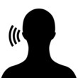 Listening man silhouette