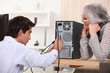 Young installing computer