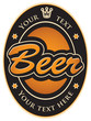 labels for the beer in the black gold color