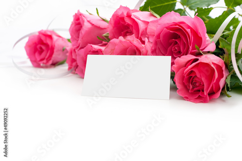 Photo: Flowers with a blank tag Flowers with a blank tag