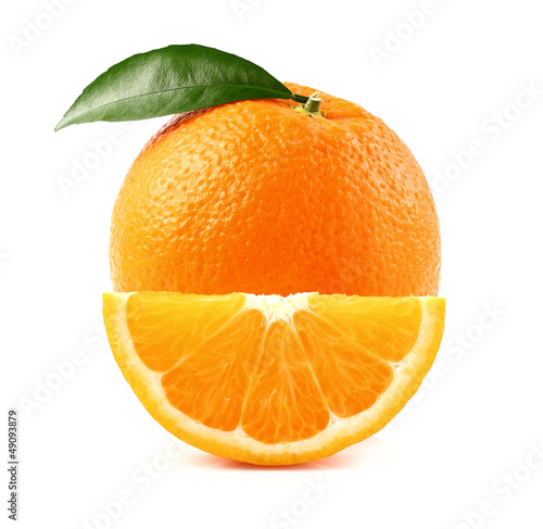 Photo: Juicy orange with slice Juicy orange with slice