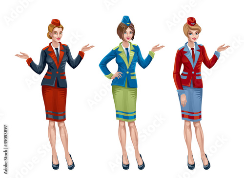 Vector: Stewardess Stewardess