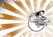 skateboarder retro poster background