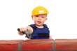 der junge Bauarbeiter