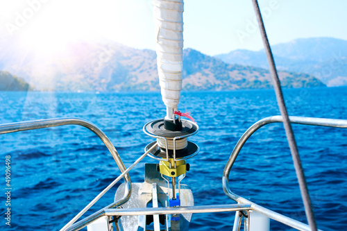 Photo: Yacht. Sailing. Yachting. Tourism. Luxury Lifestyle Yacht. Sailing. Yachting. Tourism. Luxury Lifestyle