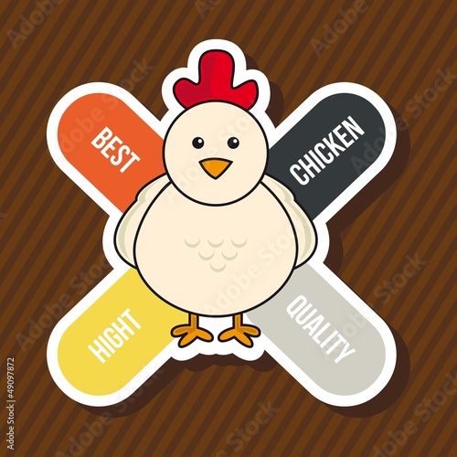 Vector: chicken label chicken label