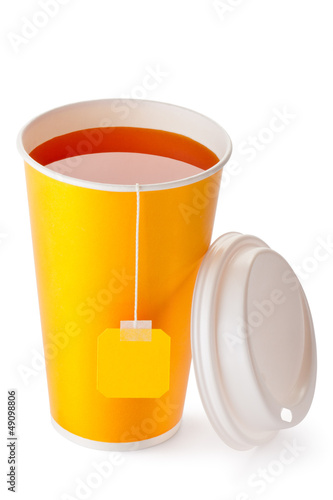 Photo: Take-out teacup with teabag Take-out teacup with teabag