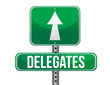 Delegates Green Road Sign