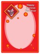 A Dragon Head on Chinese New Year Background