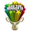 And the Winner Is Gold Trophy Award