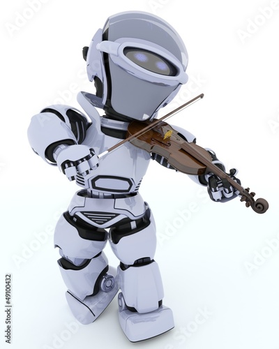 Illustration: Robot playing the violin Robot playing the violin