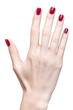hands with red manicure