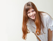 Photo: A smiling girl in a studio A smiling girl in a studio