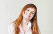 Photo: A smiling girl in a studio A smiling girl in a studio