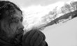 Homeless man b/w portrait
