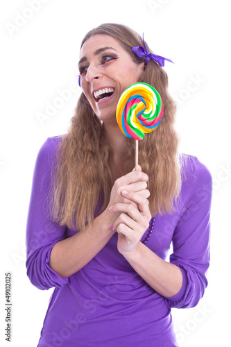 Photo: Lollipop Girl mit Lolli Lollipop Girl mit Lolli