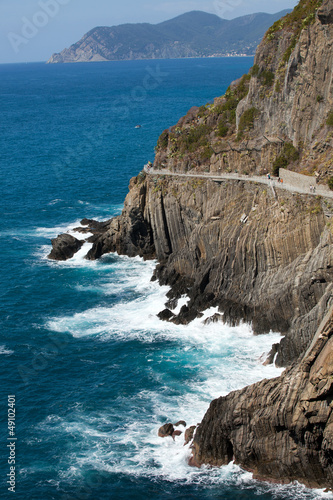Photo: beautiful coastline in Cinque Terre, Liguria, Italy beautiful coastline in Cinque Terre, Liguria, Italy