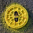 Foto: Gelber Deckel Hydrant Gelber Deckel Hydrant