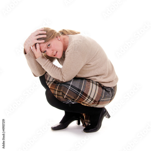 Photo: Frau überfordert, gemobbt, gestresst Frau überfordert, gemobbt, gestresst
