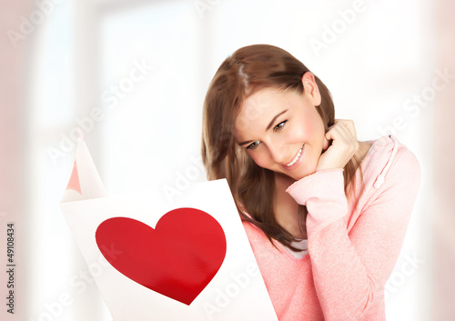 Photo: Female got postcard Female got postcard