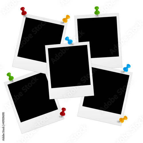 Vector: Polaroids mit Pin Polaroids mit Pin