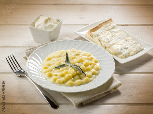 Photo: homemade gnoochi with gorgonzola homemade gnoochi with gorgonzola