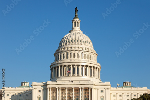 Photo: U.S. Capitol Dome Rear Face on Sunny Winter Day Blue Sky U.S. Capitol Dome Rear Face on Sunny Winter Day Blue Sky