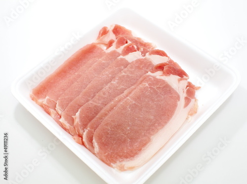 Photo: Several pieces of fresh pork Several pieces of fresh pork