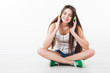 Woman with headphones
