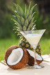 Pinacolada cocktail from coconut and pineapple