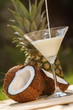 Cocktail from coconut and pineapple